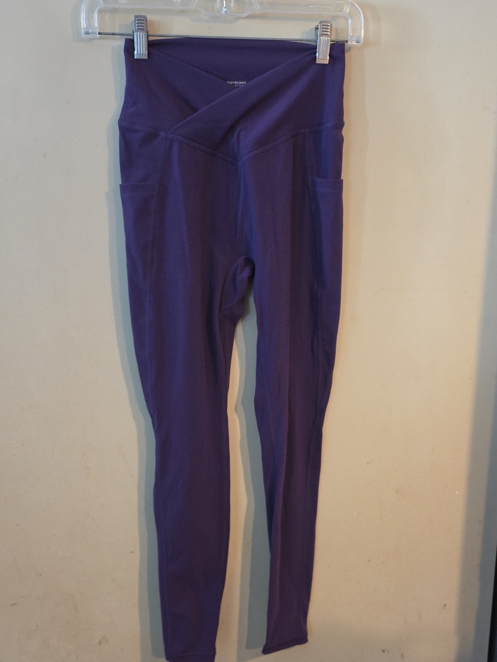 Purple High-Waist Pocket Leggings Buffbunny Small